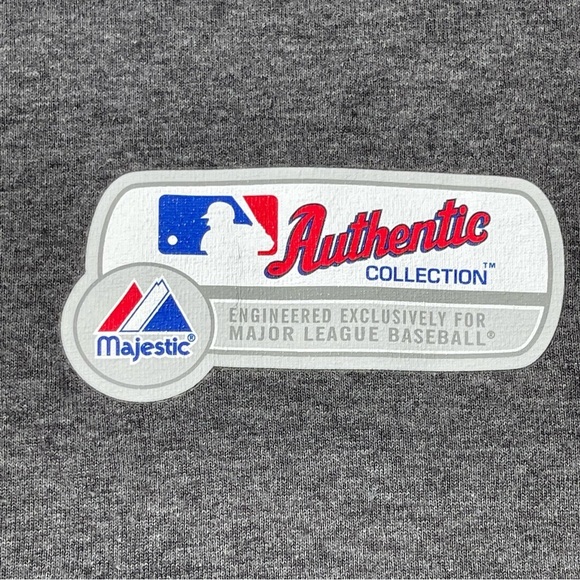 Milwaukee Brewers T-Shirt‎ Mens Large L Grey Graphic Tee MLB Authentic Majestic - Picture 4 of 9